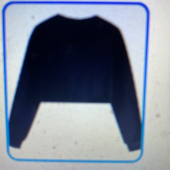 NWOT WeWoreWhat Black cropped Crewneck sweatshirt - Picture 4 of 12